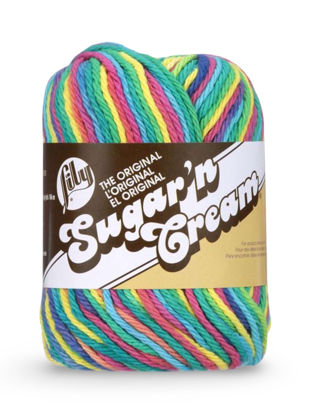 Lily Sugar'n Cream Variegated Cotton Yarn — Psychedelic